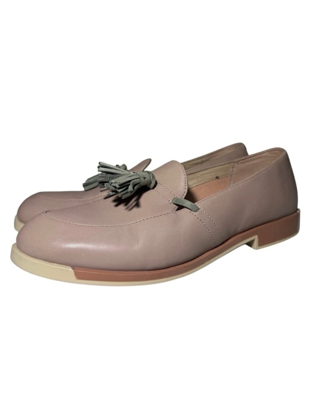 Camper Bowie European Leather Tassel Loafers Dark Academia Quiet Luxury Size 7.5